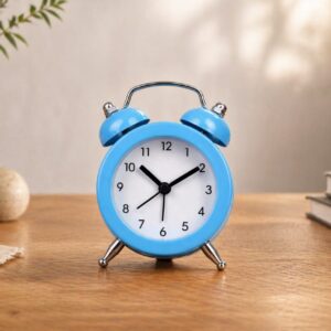 Classic Twin Bell Alarm Clock (Sky)