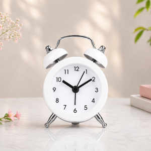 Classic Twin Bell clock for office desk